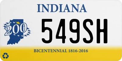 IN license plate 549SH