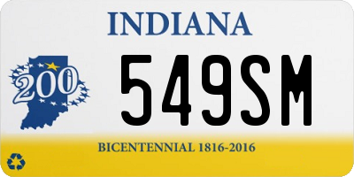 IN license plate 549SM