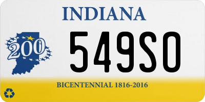 IN license plate 549SO