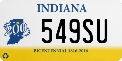 IN license plate 549SU