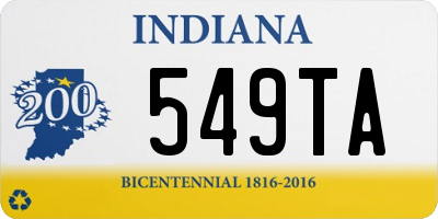 IN license plate 549TA