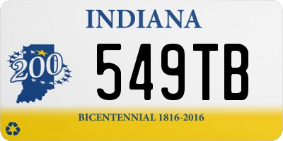 IN license plate 549TB