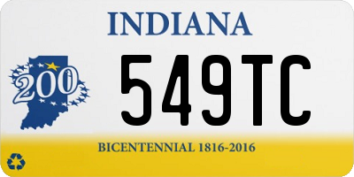 IN license plate 549TC