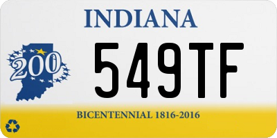 IN license plate 549TF