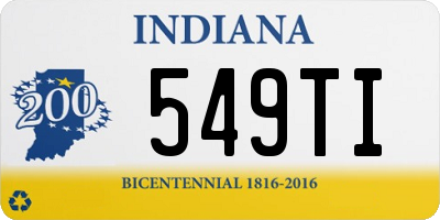 IN license plate 549TI