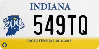 IN license plate 549TQ