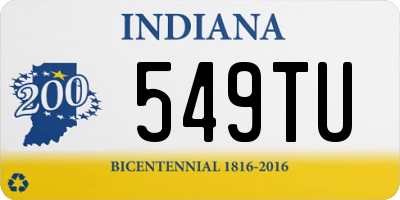 IN license plate 549TU