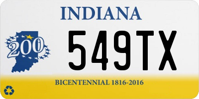 IN license plate 549TX