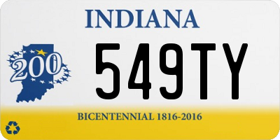 IN license plate 549TY