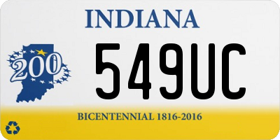 IN license plate 549UC