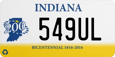 IN license plate 549UL