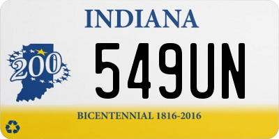 IN license plate 549UN