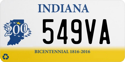 IN license plate 549VA