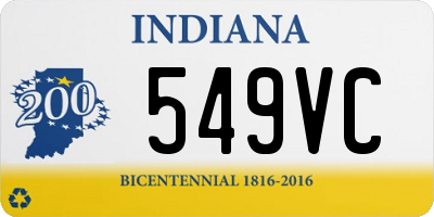 IN license plate 549VC