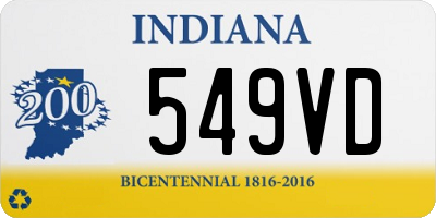 IN license plate 549VD