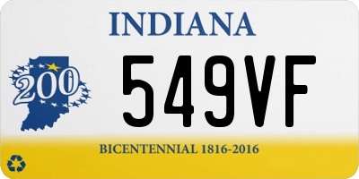 IN license plate 549VF