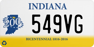 IN license plate 549VG