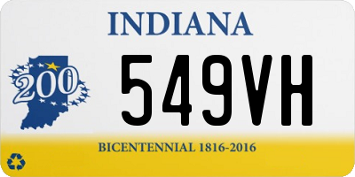 IN license plate 549VH