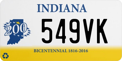 IN license plate 549VK