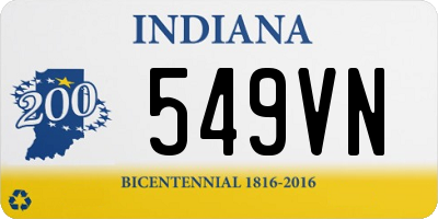 IN license plate 549VN