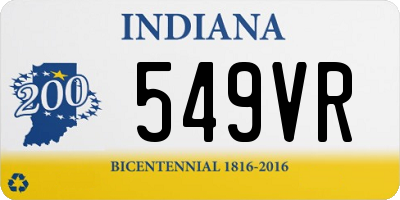 IN license plate 549VR