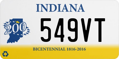 IN license plate 549VT