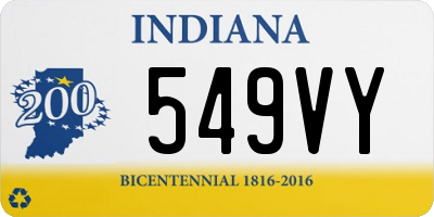 IN license plate 549VY