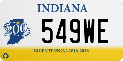 IN license plate 549WE
