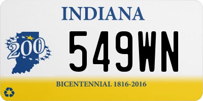 IN license plate 549WN