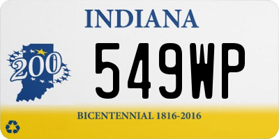 IN license plate 549WP