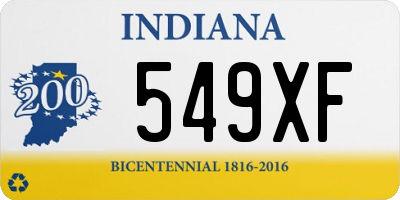 IN license plate 549XF