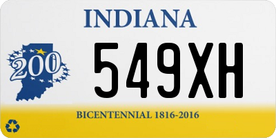 IN license plate 549XH