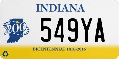 IN license plate 549YA