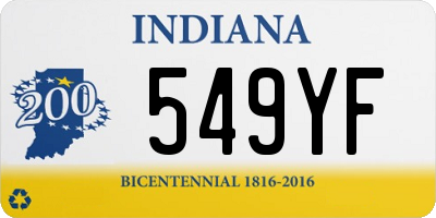 IN license plate 549YF