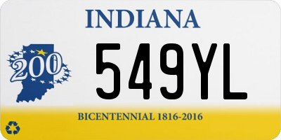 IN license plate 549YL