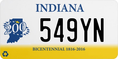 IN license plate 549YN