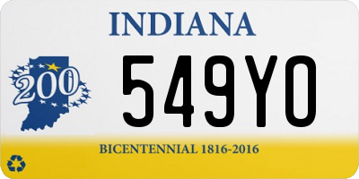 IN license plate 549YO