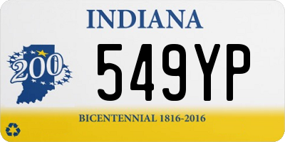 IN license plate 549YP