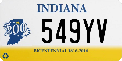 IN license plate 549YV