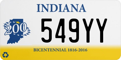 IN license plate 549YY