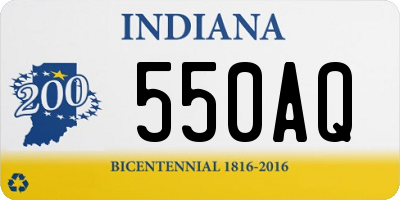 IN license plate 550AQ