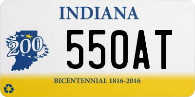 IN license plate 550AT