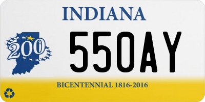 IN license plate 550AY