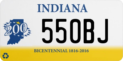 IN license plate 550BJ