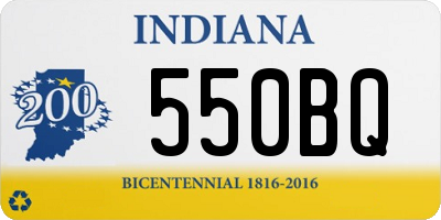 IN license plate 550BQ