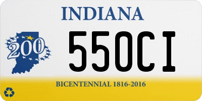 IN license plate 550CI