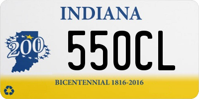 IN license plate 550CL