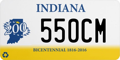 IN license plate 550CM