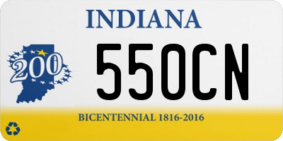 IN license plate 550CN