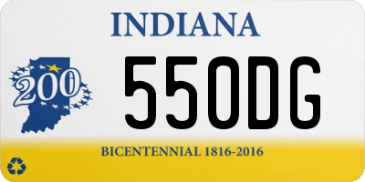 IN license plate 550DG